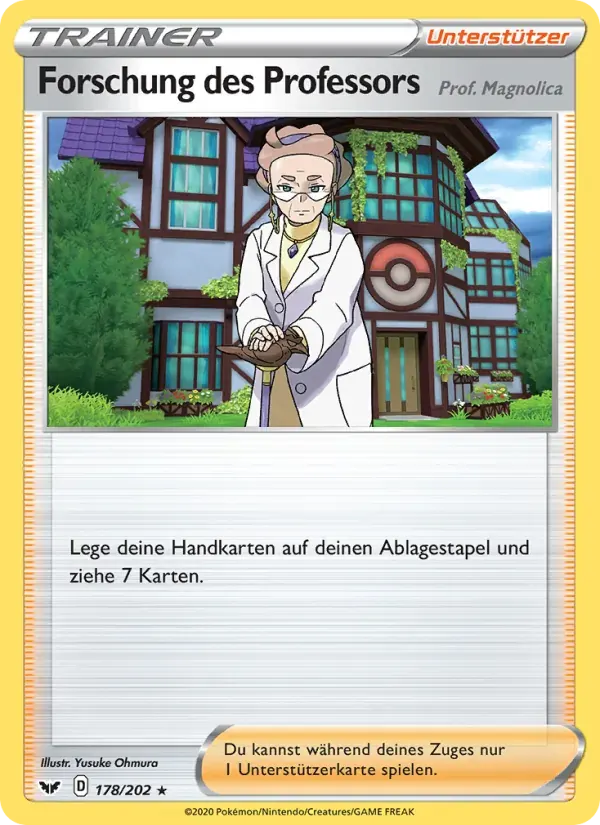 Forschung des Professors — Schwert & Schild 178 German Pokémon card