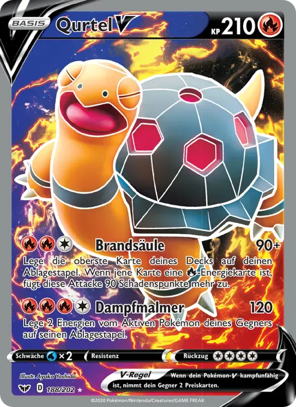 Qurtel V — Schwert & Schild 188 German Pokémon card