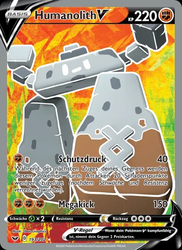 Humanolith V — Schwert & Schild 193 German Pokémon card