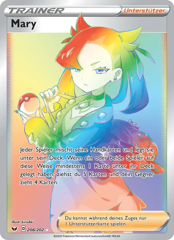 Mary — Schwert & Schild 208 German Pokémon card