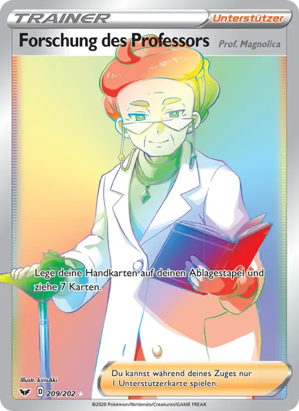 Forschung des Professors — Schwert & Schild 209 German Pokémon card