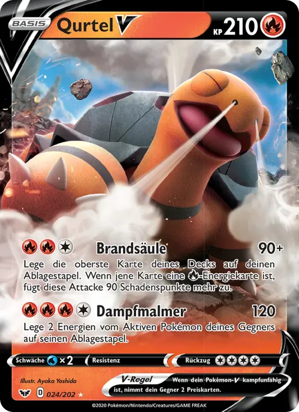 Qurtel V — Schwert & Schild 24 German Pokémon card
