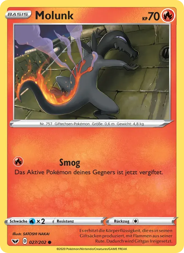 Molunk — Schwert & Schild 27 German Pokémon card