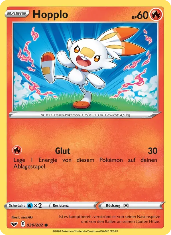 Hopplo — Schwert & Schild 30 German Pokémon card