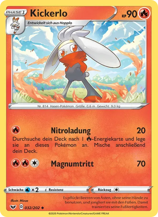 Kickerlo — Schwert & Schild 32 German Pokémon card