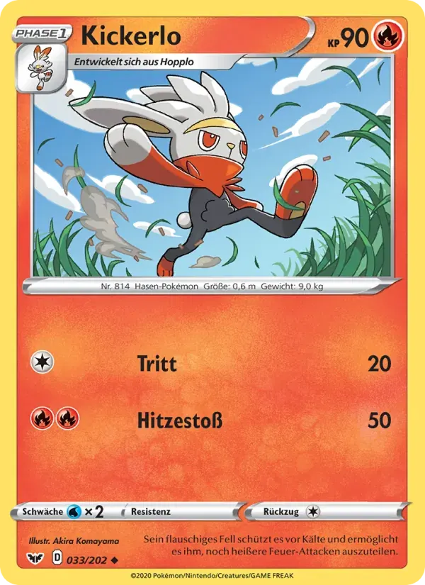 Kickerlo — Schwert & Schild 33 German Pokémon card