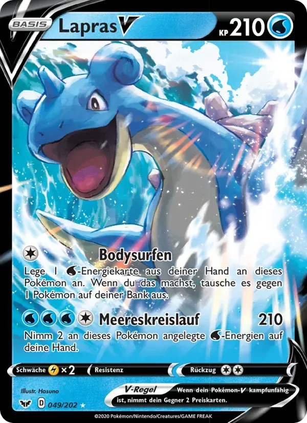Lapras V — Schwert & Schild 49 German Pokémon card