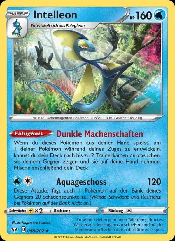 Intelleon — Schwert & Schild 58 German Pokémon card
