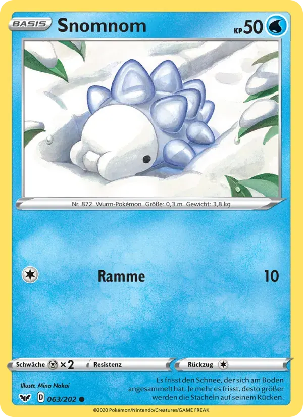 Snomnom — Schwert & Schild 63 German Pokémon card