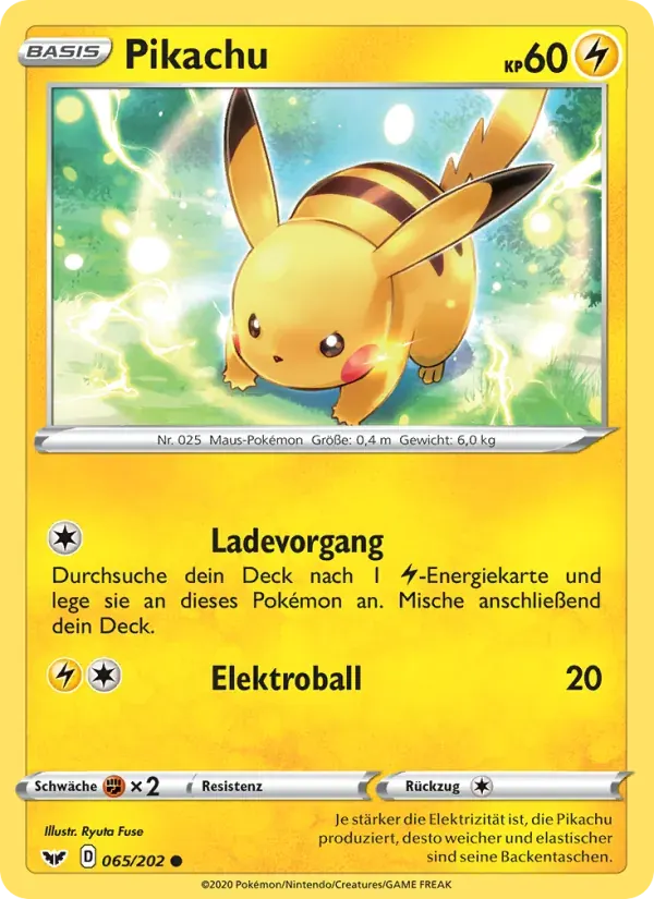 Pikachu — Schwert & Schild 65 German Pokémon card