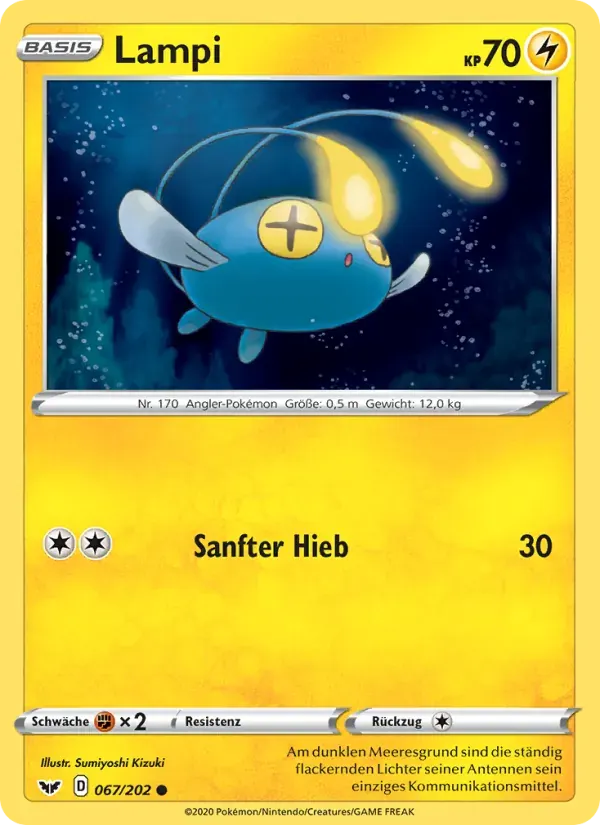 Lampi — Schwert & Schild 67 German Pokémon card