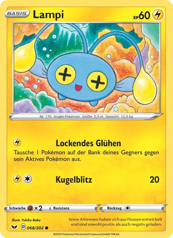 Lampi — Schwert & Schild 68 German Pokémon card