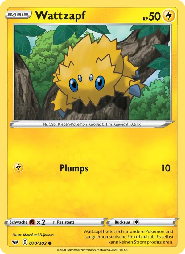Wattzapf — Schwert & Schild 70 German Pokémon card