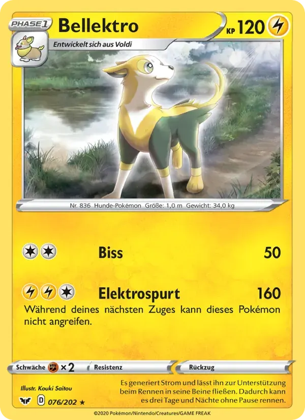 Bellektro — Schwert & Schild 76 German Pokémon card