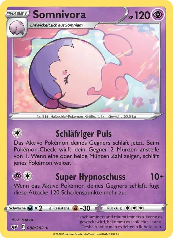 Somnivora — Schwert & Schild 88 German Pokémon card
