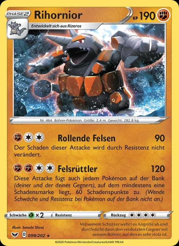 Rihornior — Schwert & Schild 99 German Pokémon card