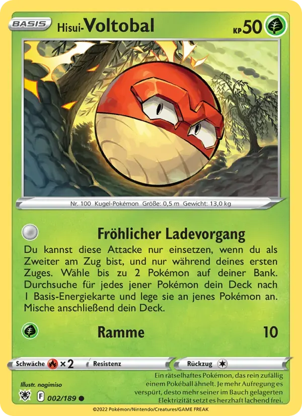 Hisui Voltobal — Astralglanz 2 German Pokémon card