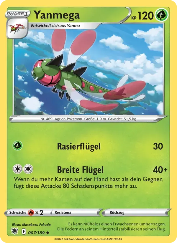 Yanmega — Astralglanz 7 German Pokémon card