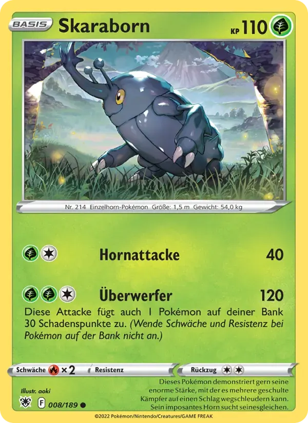 Skaraborn — Astralglanz 8 German Pokémon card
