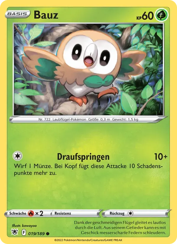 Bauz — Astralglanz 19 German Pokémon card