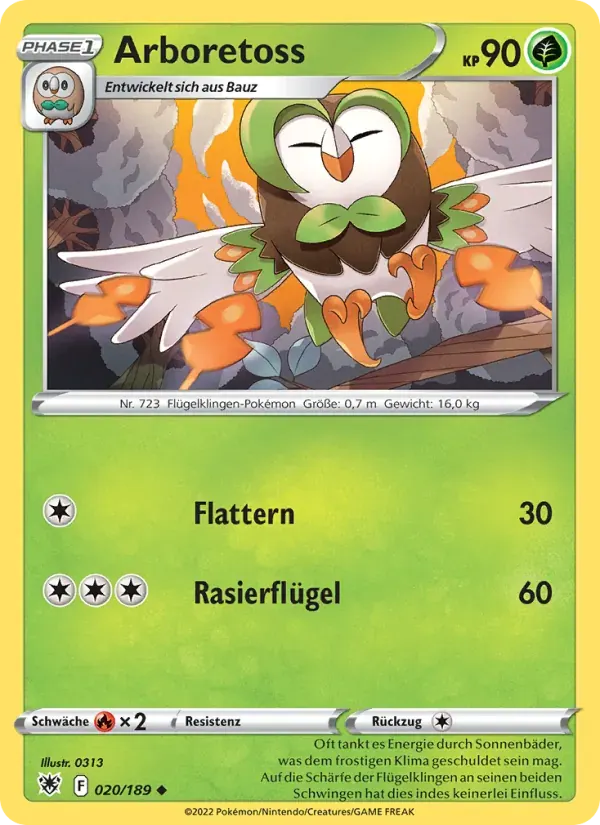 Arboretoss — Astralglanz 20 German Pokémon card