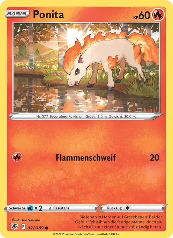 Ponita — Astralglanz 21 German Pokémon card