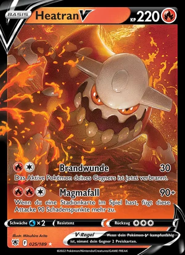 Heatran V — Astralglanz 25 German Pokémon card
