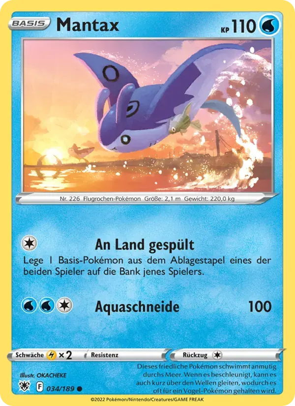 Mantax — Astralglanz 34 German Pokémon card