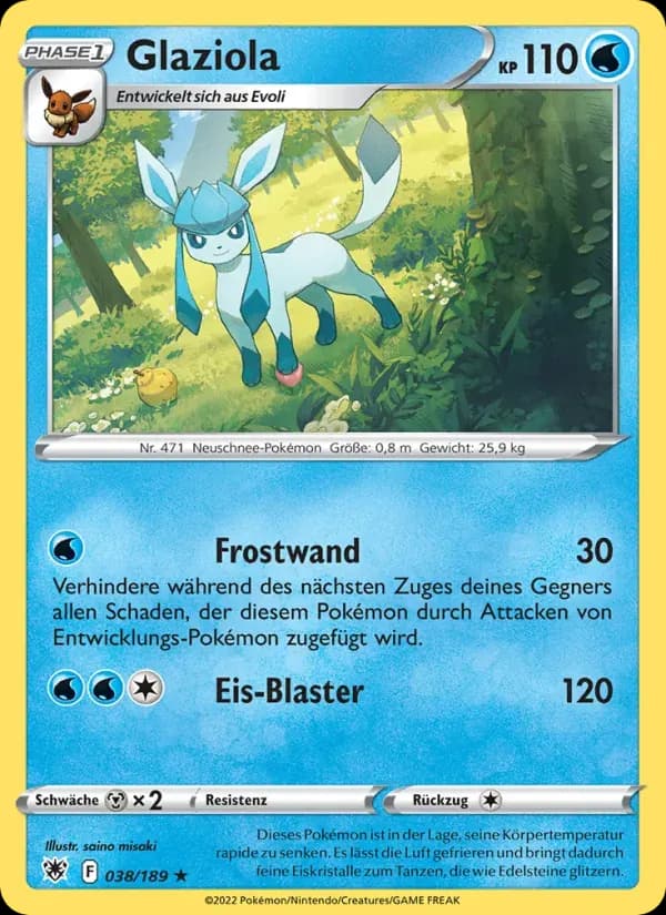 Glaziola — Astralglanz 38 German Pokémon card