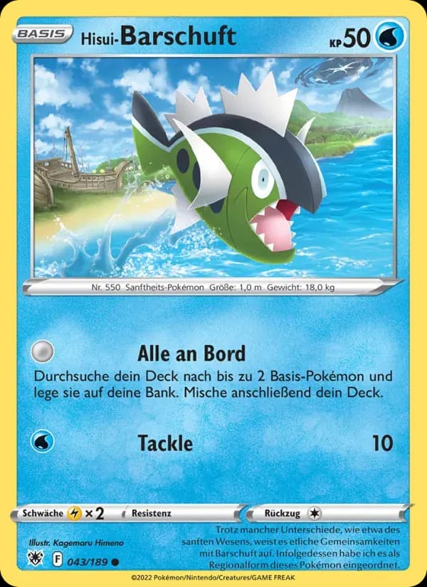 Hisui-Barschuft — Astralglanz 43 German Pokémon card