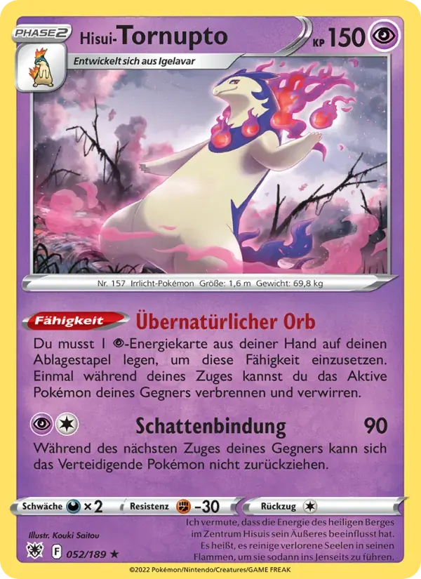 Hisui-Tornupto — Astralglanz 52 German Pokémon card