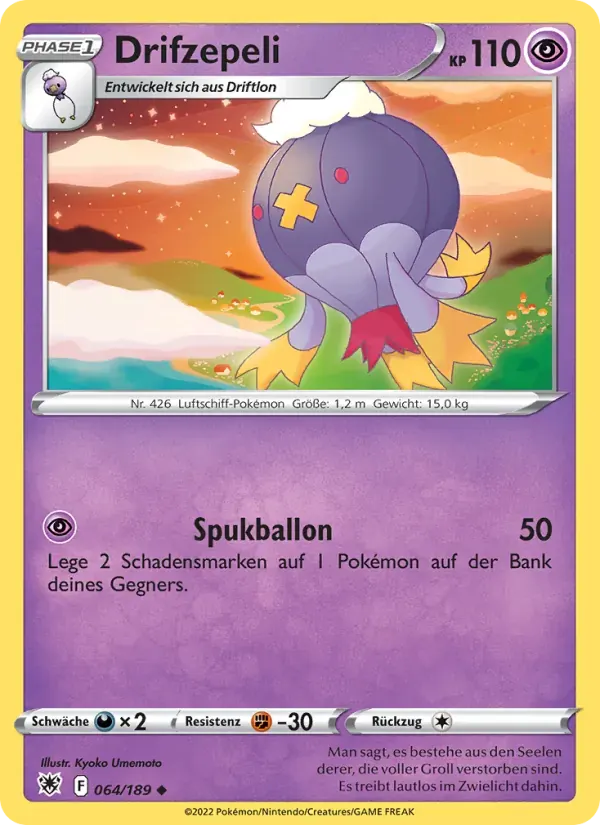 Drifzepeli — Astralglanz 64 German Pokémon card