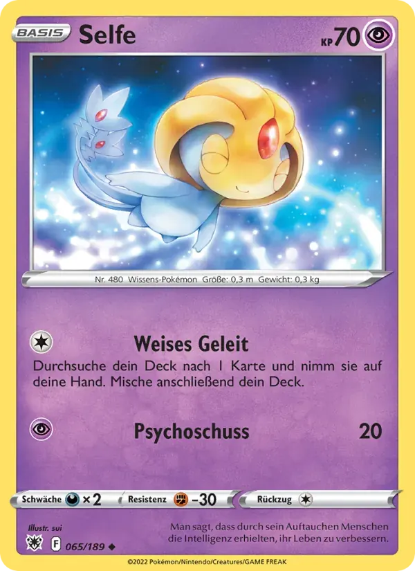 Selfe — Astralglanz 65 German Pokémon card