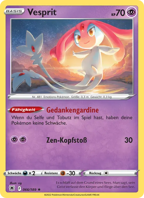 Vesprit — Astralglanz 66 German Pokémon card