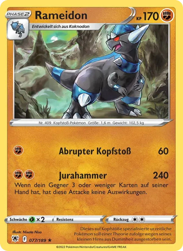 Rameidon — Astralglanz 77 German Pokémon card