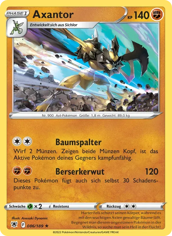 Axantor — Astralglanz 86 German Pokémon card