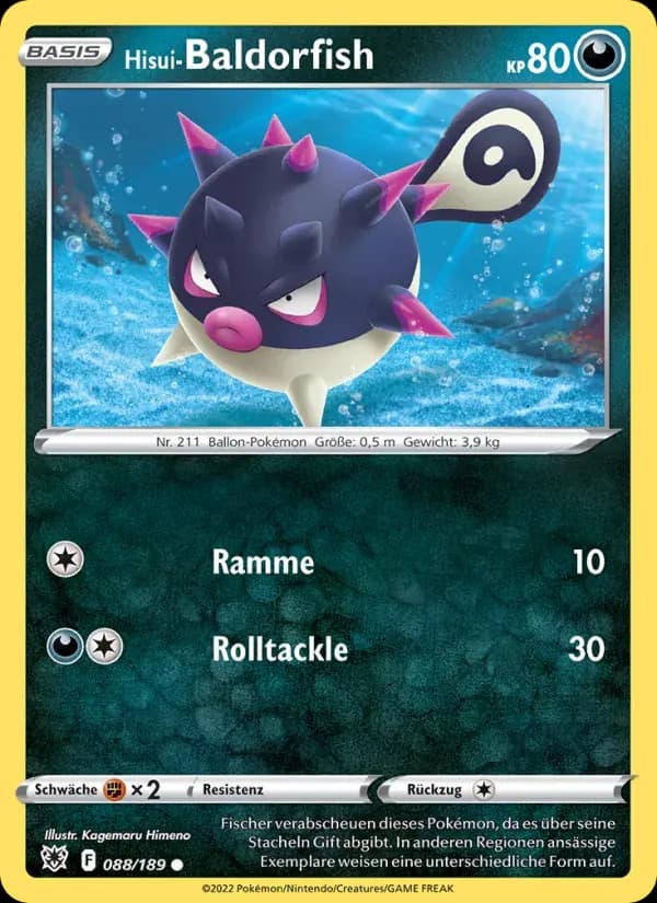 Hisui-Baldorfish — Astralglanz 88 German Pokémon card