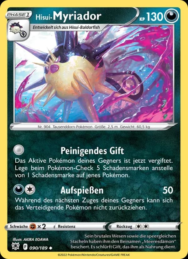 Hisui-Myriador — Astralglanz 90 German Pokémon card