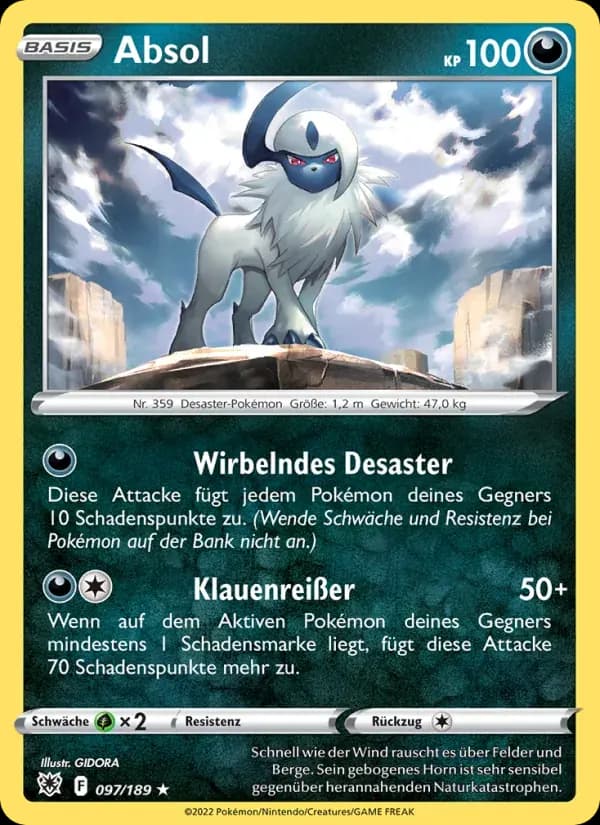Absol — Astralglanz 97 German Pokémon card