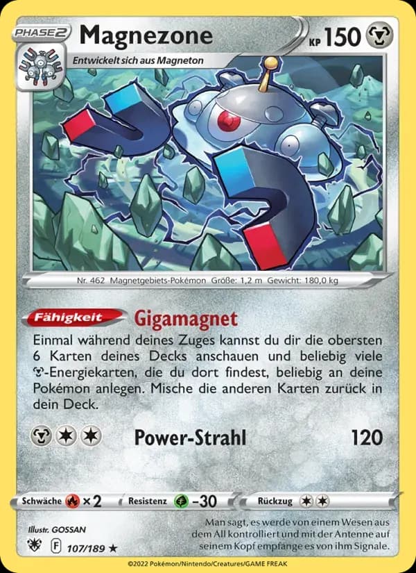 Magnezone — Astralglanz 107 German Pokémon card