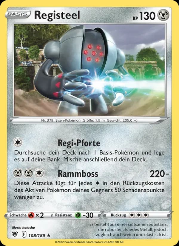 Registeel — Astralglanz 108 German Pokémon card