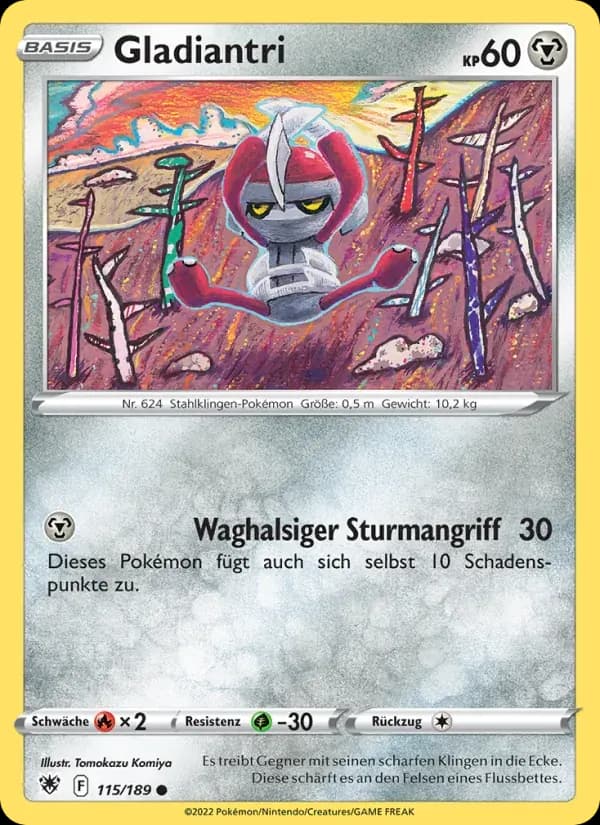 Gladiantri — Astralglanz 115 German Pokémon card