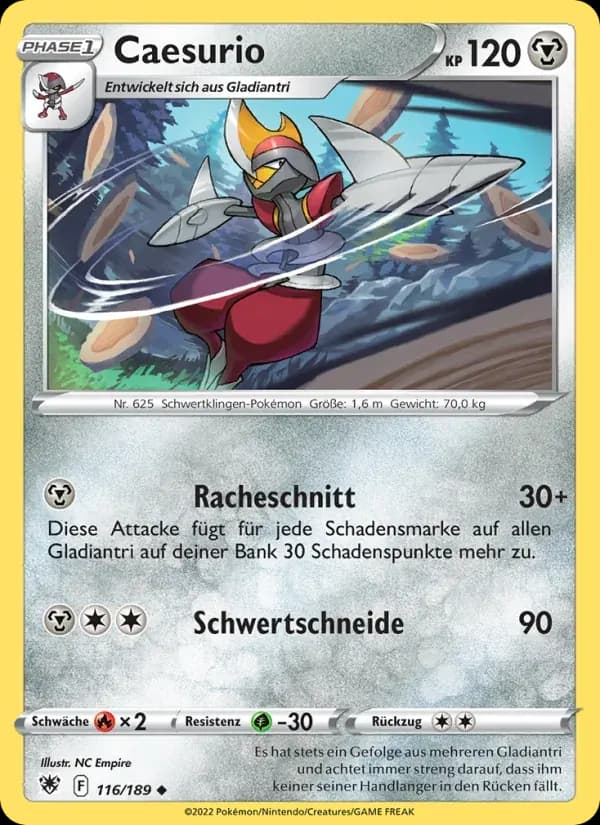 Caesurio — Astralglanz 116 German Pokémon card