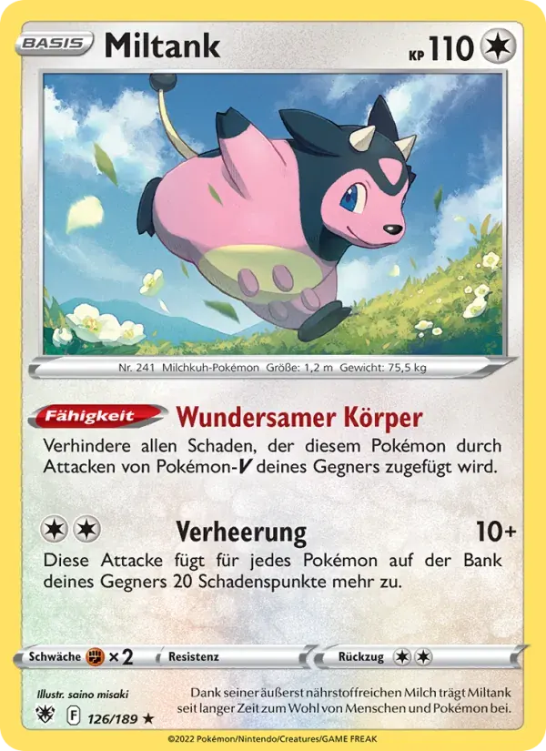 Miltank — Astralglanz 126 German Pokémon card