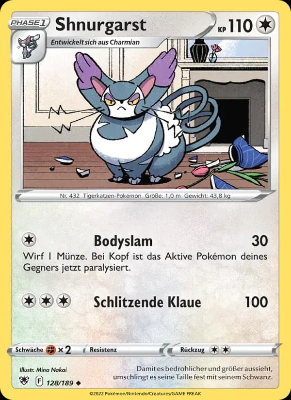 Shnurgarst — Astralglanz 128 German Pokémon card