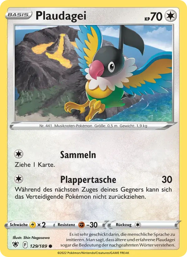 Plaudagei — Astralglanz 129 German Pokémon card