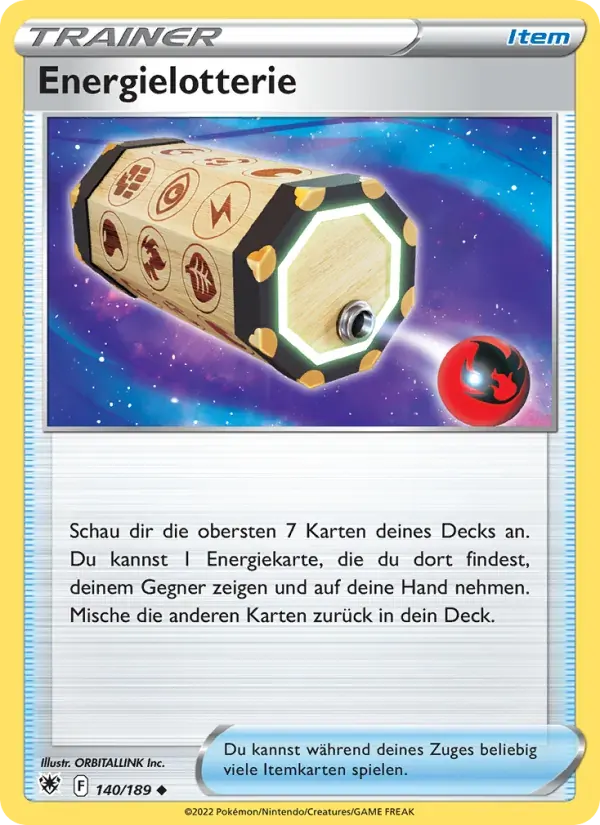 Energielotterie — Astralglanz 140 German Pokémon card