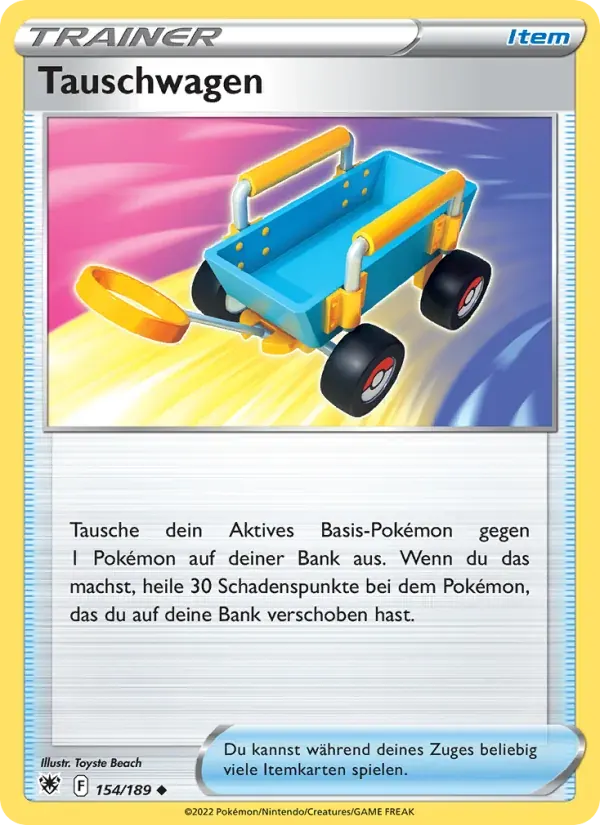 Tauschwagen — Astralglanz 154 German Pokémon card