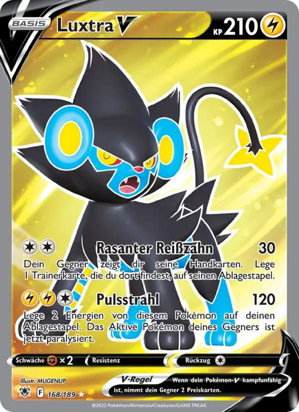 Luxtra V — Astralglanz 168 German Pokémon card