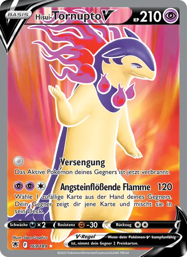 Hisui-Tornupto V — Astralglanz 169 German Pokémon card